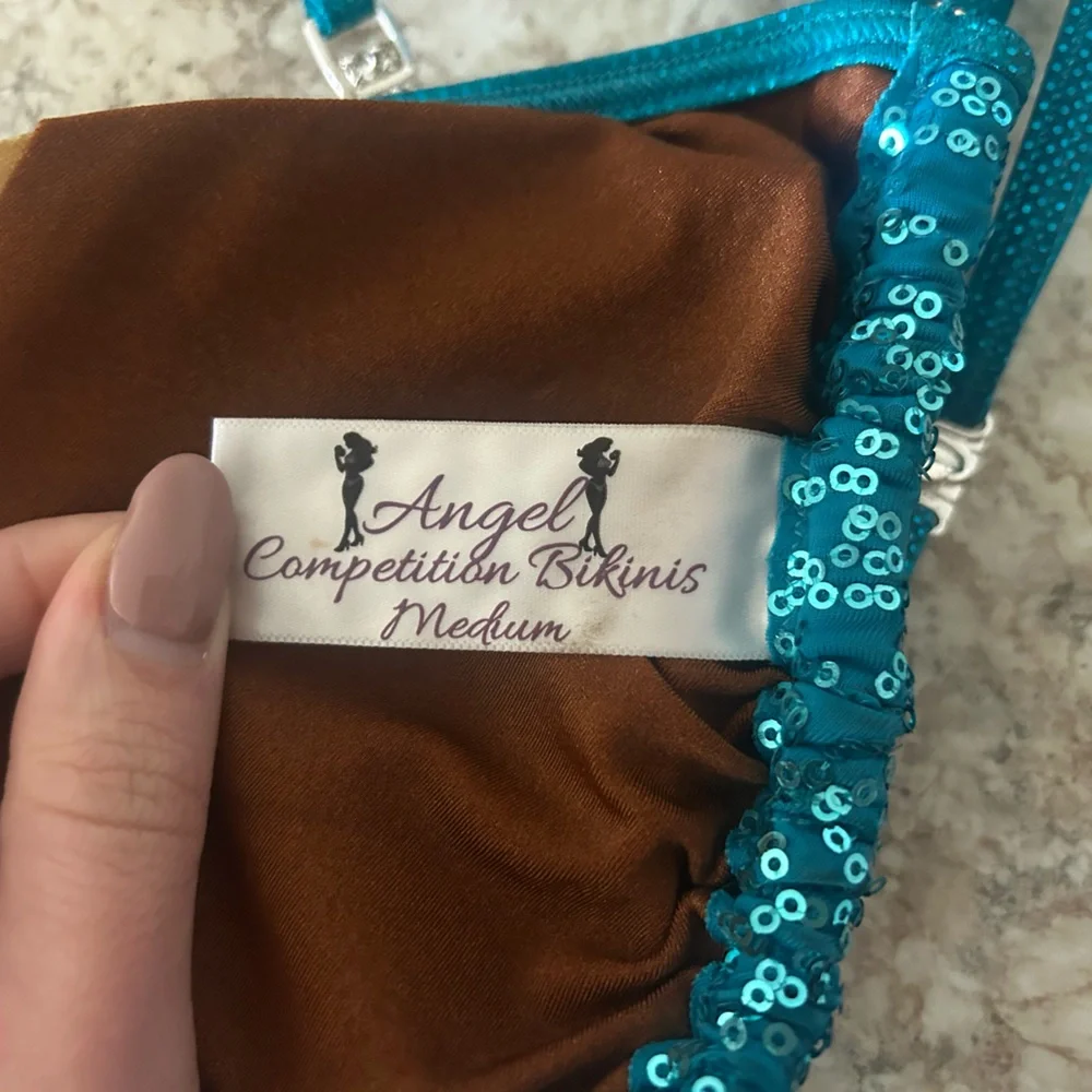 Teal Competition Bikini - Picture 5 of 6